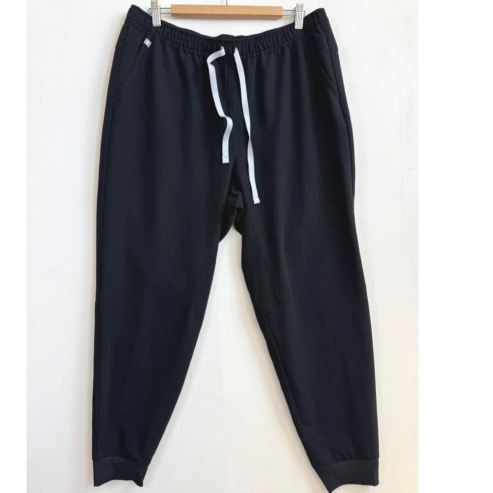 FIGS Tansen Jogger Scrub Pants Mens XL Black Drawstring